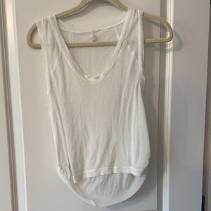 FP Movement by Free People White Ribbed Scoop Tank